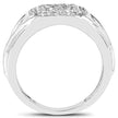 14K White Gold Plated 0.24 Carat Genuine White Diamond .925 Sterling Silver Ring