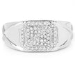 14K White Gold Plated 0.24 Carat Genuine White Diamond .925 Sterling Silver Ring