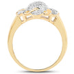 14K Yellow Gold Plated 0.28 Carat Genuine White Diamond .925 Sterling Silver Ring