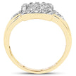 14K Yellow Gold Plated 0.23 Carat Genuine White Diamond .925 Sterling Silver Ring