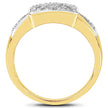 14K Yellow Gold Plated 0.21 Carat Genuine White Diamond .925 Sterling Silver Ring