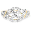 14K Yellow Gold Plated 0.21 Carat Genuine White Diamond .925 Sterling Silver Ring