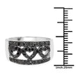 0.32 Carat Genuine Black Diamond .925 Sterling Silver Ring