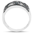 0.32 Carat Genuine Blue Diamond .925 Sterling Silver Ring