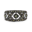 0.27 Carat Genuine Green Diamond .925 Sterling Silver Ring