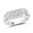 0.27 Carat Genuine White Diamond .925 Sterling Silver Ring