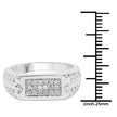 0.27 Carat Genuine White Diamond .925 Sterling Silver Ring