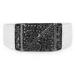 0.35 Carat Genuine Black Diamond .925 Sterling Silver Ring