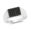 0.30 Carat Genuine Black Diamond .925 Sterling Silver Ring
