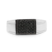 0.30 Carat Genuine Black Diamond .925 Sterling Silver Ring