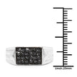 0.42 Carat Genuine Black Diamond .925 Sterling Silver Ring