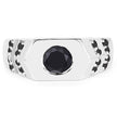1.53 Carat Genuine Black Diamond .925 Sterling Silver Ring