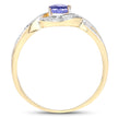 0.75 Carat Genuine Tanzanite .925 Sterling Silver Ring