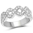 0.40 Carat Genuine White Diamond .925 Sterling Silver Ring