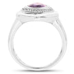 2.00 Carat Genuine Amethyst .925 Sterling Silver Ring