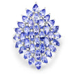5.04 Carat Genuine Tanzanite .925 Sterling Silver Ring