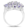 3.35 Carat Genuine Tanzanite .925 Sterling Silver Ring