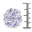 3.35 Carat Genuine Tanzanite .925 Sterling Silver Ring