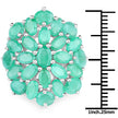 5.88 Carat Genuine Emerald .925 Sterling Silver Ring