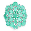 5.88 Carat Genuine Emerald .925 Sterling Silver Ring