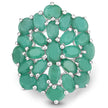 5.88 Carat Genuine Emerald .925 Sterling Silver Ring