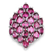 11.50 Carat Genuine Rhodolite .925 Sterling Silver Ring