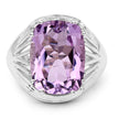 10.02 Carat Genuine Amethyst .925 Sterling Silver Ring