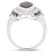 4.06 Carat Genuine Garnet .925 Sterling Silver Ring