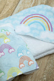 Rainbow Hooded Baby Towel - Hooded Towels - Custom Crafting Alliance, LLC