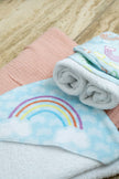 Rainbow Hooded Baby Towel - Hooded Towels - Custom Crafting Alliance, LLC