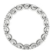 Round Cut Lab Grown Diamond Eternity Ring in 14k White Gold (2 cttw FG/VS2) - Rings - Custom Crafting Alliance, LLC