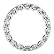 Round Cut Lab Grown Diamond Eternity Ring in 14k White Gold (2 cttw FG/VS2) - Rings - Custom Crafting Alliance, LLC