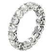 Round Cut Lab Grown Diamond Eternity Ring in 14k White Gold (3 cttw FG/VS2) - Rings - Custom Crafting Alliance, LLC