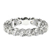 Round Cut Lab Grown Diamond Eternity Ring in 14k White Gold (3 cttw FG/VS2) - Rings - Custom Crafting Alliance, LLC