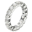 Round Cut Lab Grown Diamond Eternity Ring in 14k White Gold (3 cttw FG/VS2) - Rings - Custom Crafting Alliance, LLC