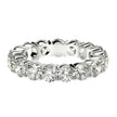 Round Cut Lab Grown Diamond Eternity Ring in 14k White Gold (3 cttw FG/VS2) - Rings - Custom Crafting Alliance, LLC