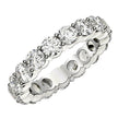 Round Cut Lab Grown Diamond Eternity Ring in 14k White Gold (3 cttw FG/VS2) - Rings - Custom Crafting Alliance, LLC