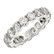 Round Cut Lab Grown Diamond Eternity Ring in 14k White Gold (3 cttw FG/VS2) - Rings - Custom Crafting Alliance, LLC