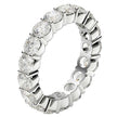 Round Cut Lab Grown Diamond Eternity Ring in 14k White Gold (3 cttw FG/VS2) - Rings - Custom Crafting Alliance, LLC