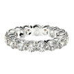 Round Cut Lab Grown Diamond Eternity Ring in 14k White Gold (3 cttw FG/VS2) - Rings - Custom Crafting Alliance, LLC