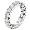 Round Cut Lab Grown Diamond Eternity Ring in 14k White Gold (4 cttw FG/VS2) - Rings - Custom Crafting Alliance, LLC