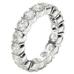 Round Cut Lab Grown Diamond Eternity Ring in 14k White Gold (4 cttw FG/VS2) - Rings - Custom Crafting Alliance, LLC