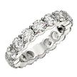 Round Cut Lab Grown Diamond Eternity Ring in 14k White Gold (4 cttw FG/VS2) - Rings - Custom Crafting Alliance, LLC
