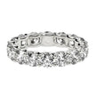 Round Cut Lab Grown Diamond Eternity Ring in 14k White Gold (4 cttw FG/VS2) - Rings - Custom Crafting Alliance, LLC