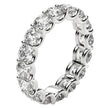 Round Cut Lab Grown Diamond Eternity Ring in 14k White Gold (4 cttw FG/VS2) - Rings - Custom Crafting Alliance, LLC