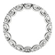 Round Cut Lab Grown Diamond Eternity Ring in 14k White Gold (4 cttw FG/VS2) - Rings - Custom Crafting Alliance, LLC