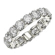 Round Cut Lab Grown Diamond Eternity Ring in 14k White Gold (4 cttw FG/VS2) - Rings - Custom Crafting Alliance, LLC