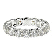 Round Cut Lab Grown Diamond Eternity Ring in 14k White Gold (4 cttw FG/VS2) - Rings - Custom Crafting Alliance, LLC