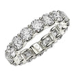 Round Cut Lab Grown Diamond Eternity Ring in 14k White Gold (4 cttw FG/VS2) - Rings - Custom Crafting Alliance, LLC