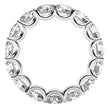 Round Cut Lab Grown Diamond Eternity Ring in 14k White Gold (5 cttw FG/VS2) - Rings - Custom Crafting Alliance, LLC